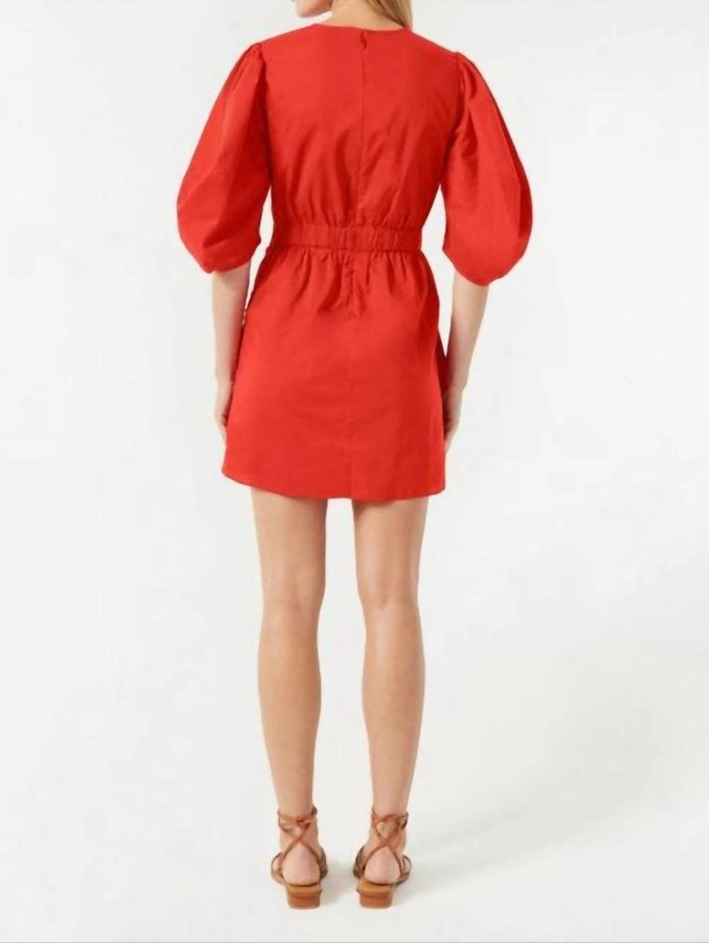 Rhode‎ Pia Mini Chili Red Cotton Dress Women's Size Small - Picture 3 of 11